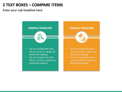 2 Text Boxes - Compare Items PPT Slide 2