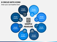 Eight Circles with Icons PPT Slide 2