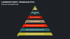 6 Animated Points - triangular Style PPT Slide 1