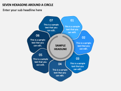 Seven Hexagons around a Circle PPT Slide 2