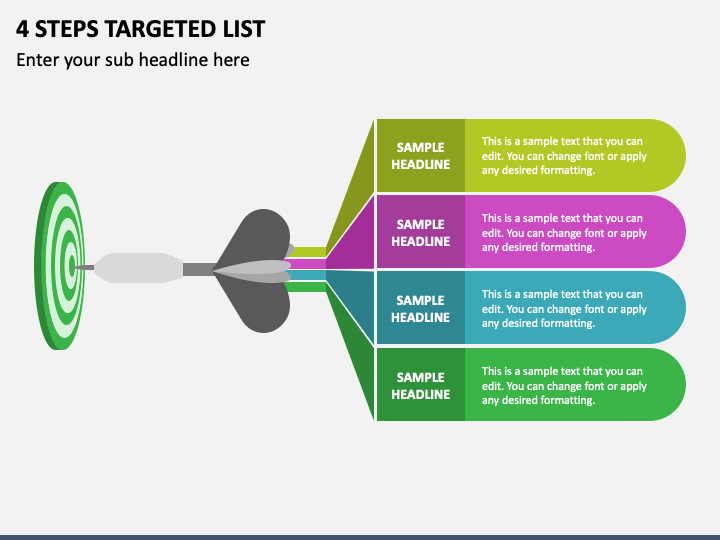 4 Steps Targeted List PPT Slide 2