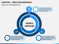 3 Routes - Circle Infographics PPT Slide 1