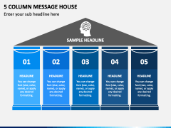 5 Column Message House PPT Slide 1