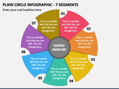 Plain Circle Infographic - 7 Segments PPT Slide 1