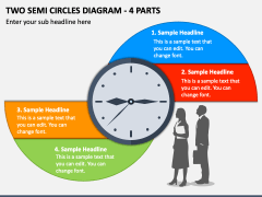 Two Semi Circles Diagram - 4 Parts PPT Slide 1