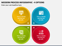 Modern Process Infographic - 4 Options PPT Slide 1