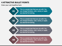 4 Attractive Bullet Points PPT Slide 1