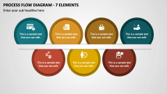Process Flow Diagram - 7 Elements PPT Slide 1