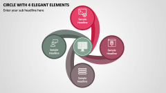 Circle with 4 Elegant Elements PPT Slide 1