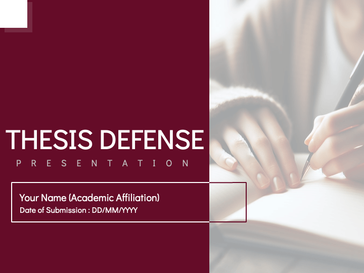 Thesis Defense Presentation PPT Slide 1