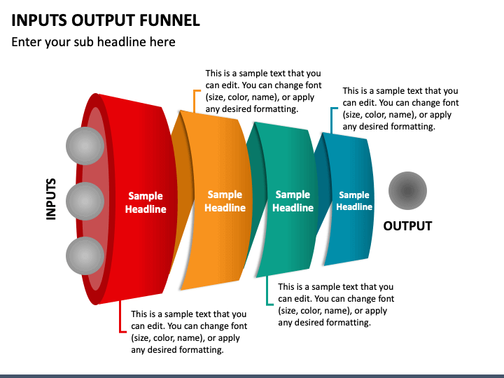 Inputs Output Funnel PPT Slide 1