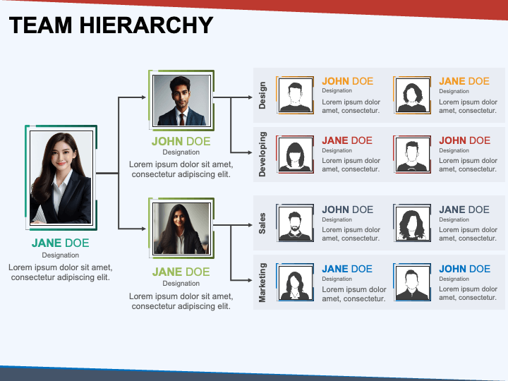 Team Hierarchy PPT Slide 1
