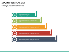 5 Point Vertical List PPT Slide 2