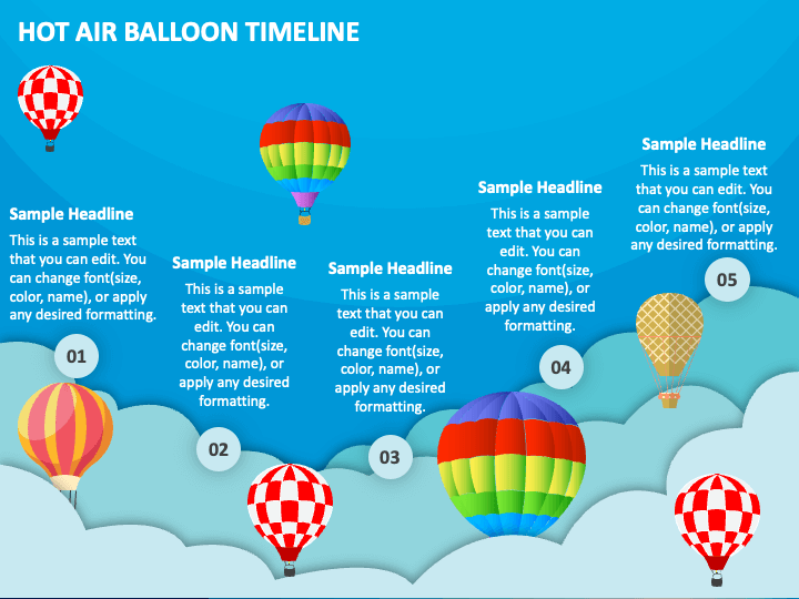 Hot Air Balloon Timeline PPT Slide 1