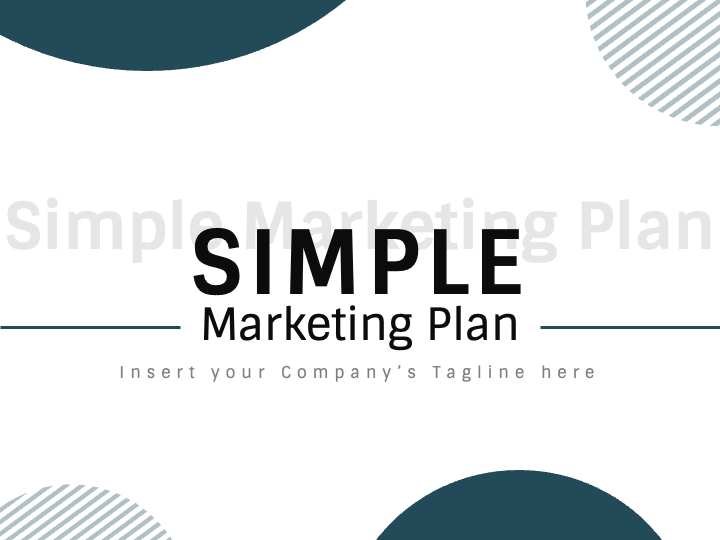 Simple Marketing Plan PPT Slide 1