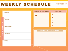 Weekly Schedule PowerPoint and Google Slides Template - PPT Slides