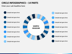 Circle Infographics – 14 Parts PPT Slide 1