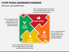 4 Step Puzzle Quadrants Diagram PPT Slide 1