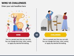 Wins Vs Challenges PowerPoint and Google Slides Template - PPT Slides
