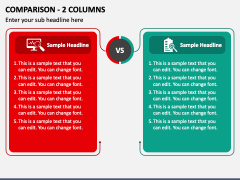 Comparison - 2 Columns PPT Slide 1
