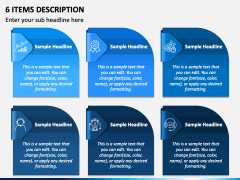 6 Items Description PPT Slide 1