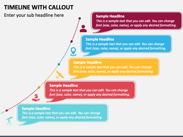 Timeline with Callout PPT Slide 1