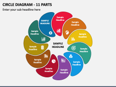 Circle Diagram - 11 Parts PPT Slide 2