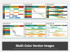 Annual Gantt Chart Multicolor Combined