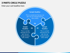 3 Parts Circle Puzzle PPT Slide 1