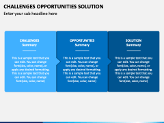 Challenges Opportunities Solution PowerPoint Template - PPT Slides