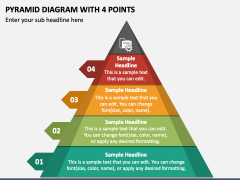 Pyramid Diagram with 4 Points PPT Slide 1