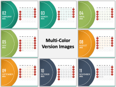 Calendar 2021 Type 3 PPT Multicolor Combined