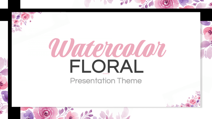 Free Watercolor Floral Theme for PowerPoint and Google Slides PPT