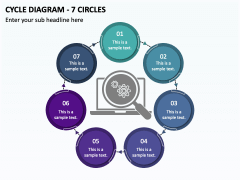 Cycle Diagram - 7 Circles PPT Slide 1