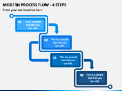 Modern Process Flow - 4 Steps PPT Slide 2