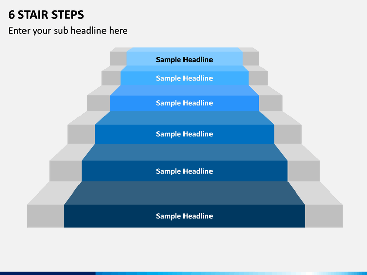 6 Stair Steps PPT Slide 1