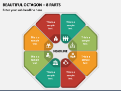 Beautiful Octagon - 8 Parts PPT Slide 1