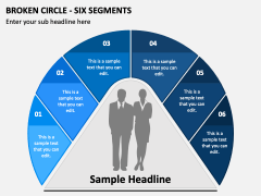 Broken Circle - Six Segments PPT Slide 1
