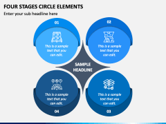 Four Stages Circle Elements PPT Slide 2