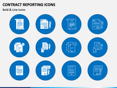 Contract Reporting Icons for PowerPoint and Google Slides - PPT Slides