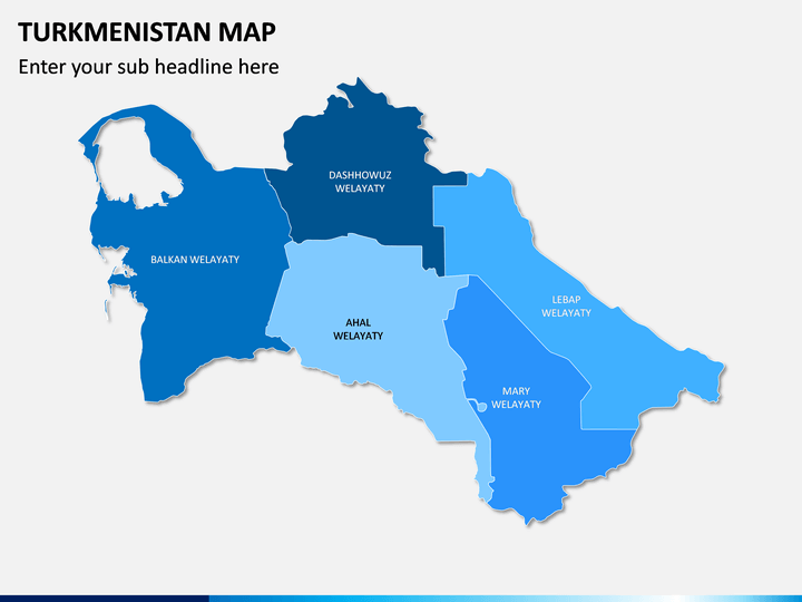 Turkmenistan Map for PowerPoint and Google Slides - PPT Slides