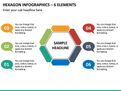 Hexagon Infographics – 6 Elements PPT Slide 2