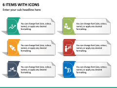6 Items With Icons PPT Slide 2