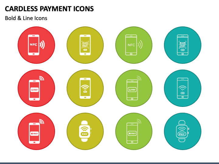 Cardless Payment Icons PPT Slide 1