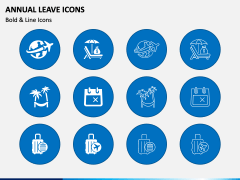 Annual Leave Icons PPT Slide 2