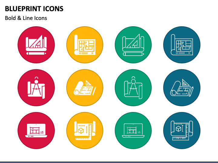 Blueprint Icons PPT Slide 1