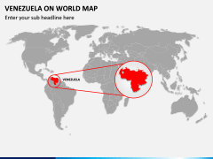 Venezuela on World Map PPT Slide 1
