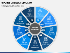 9 Point Circular Diagram PPT Slide 2