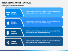 4 Headlines with Textbox PPT Slide 1