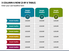 3 by 6 Table PPT Slide 1